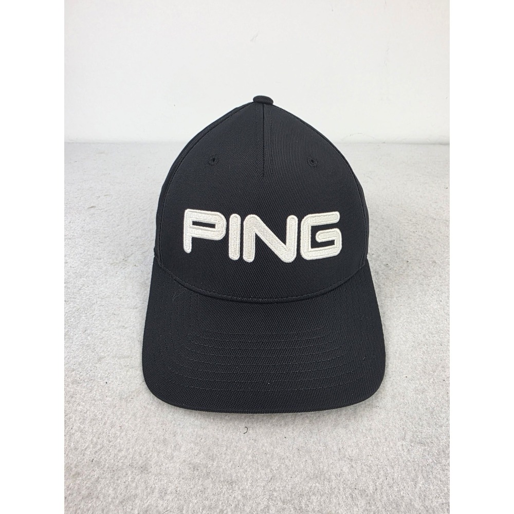 Ping Sensorcool Active Ball Cap Flexfit Size L/XL Black White Logo Golf Hat